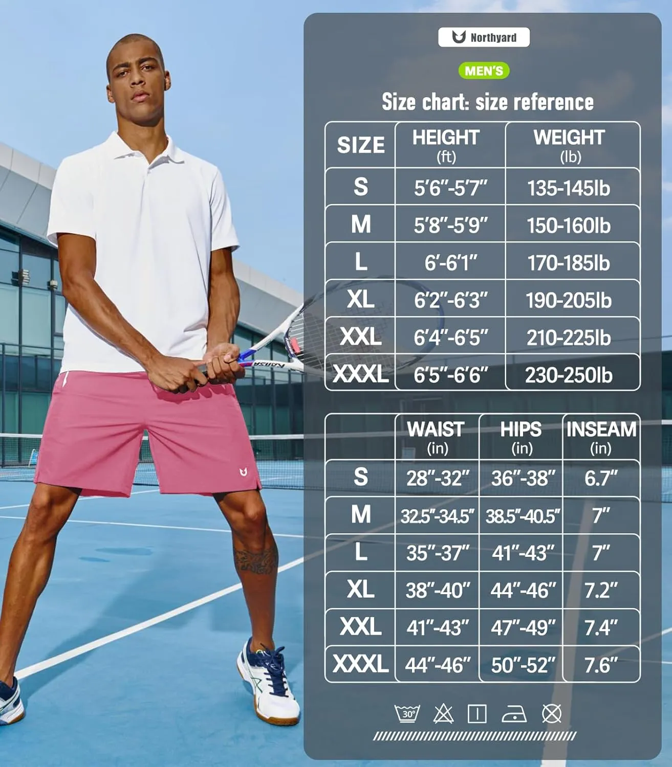 NORTHYARD Men's Running Athletic Shorts 5"/ 7"/ 9" Workout Gym Short Tennis Quick Dry Active Sport Hiking Basketball