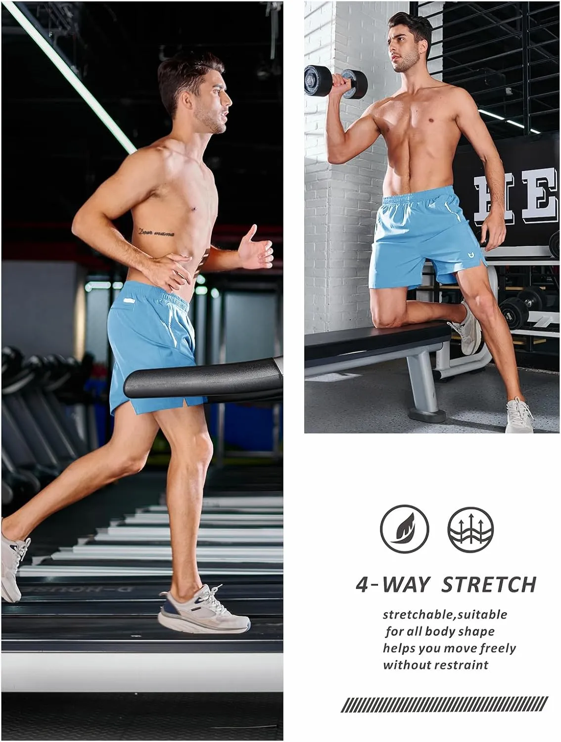 NORTHYARD Men's Running Athletic Shorts 5"/ 7"/ 9" Workout Gym Short Tennis Quick Dry Active Sport Hiking Basketball