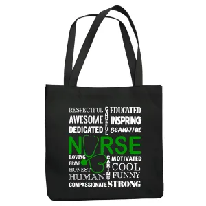 Nurse Careful Inspiring Cool Honest for Nurse Nursing Gift Black Multicolor Canvas Tote Bag