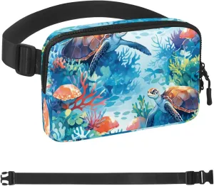 Ocean Turtle-925 Crossbody Fanny Pack for Men&Women,Belt Bag for Travel Casual Walking Running Hiking Cycling
