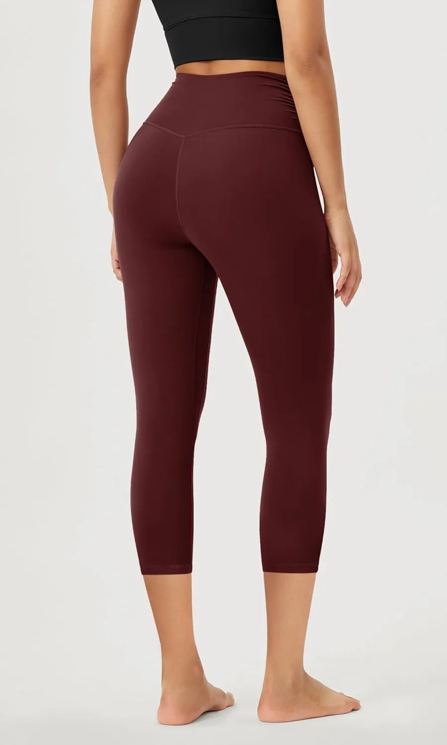 ODODOS Women's Cross Waist Yoga Leggings with Inner Pocket, 23"/25"/28" Gathered Crossover Workout Yoga Pants