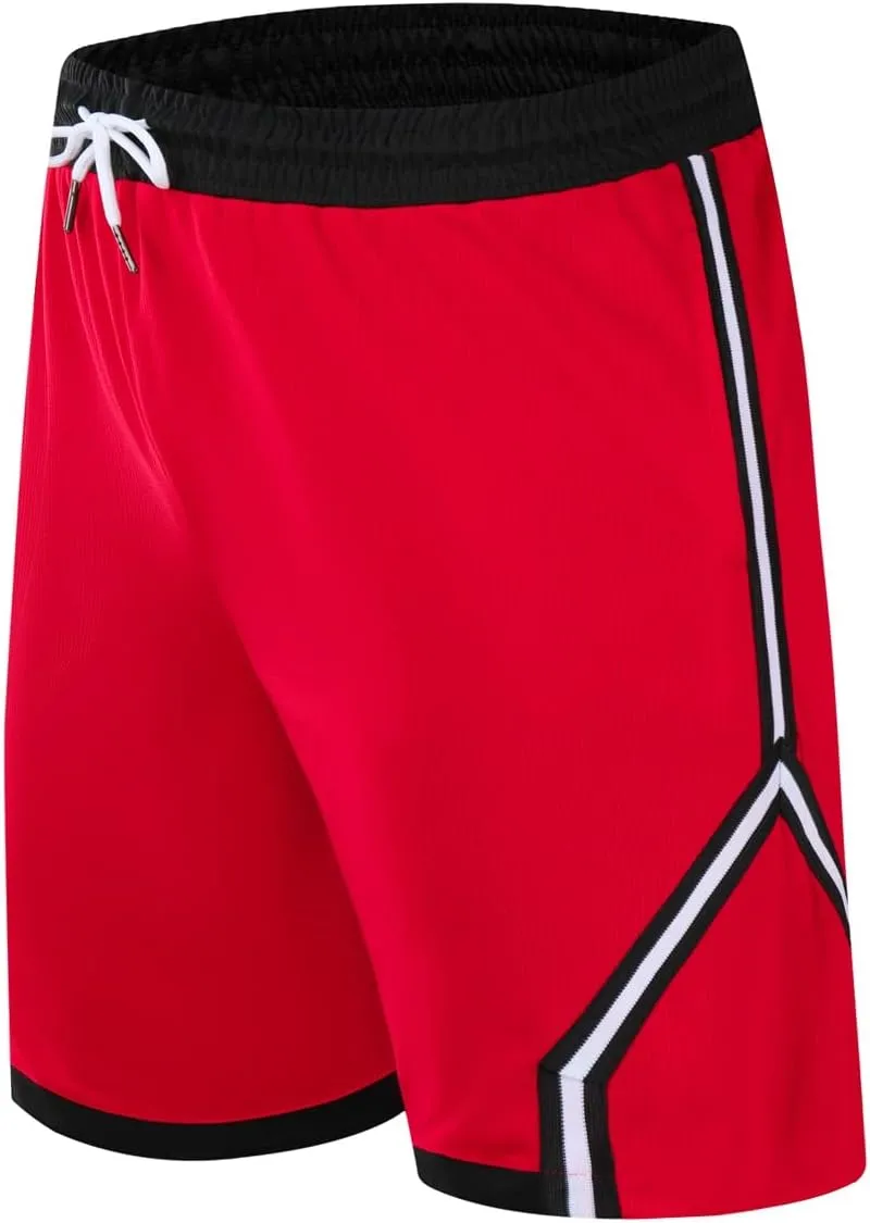 OPALOS 3 Pack Basketball Shorts for Men with Zipper Pockets,Active Athletic Shorts