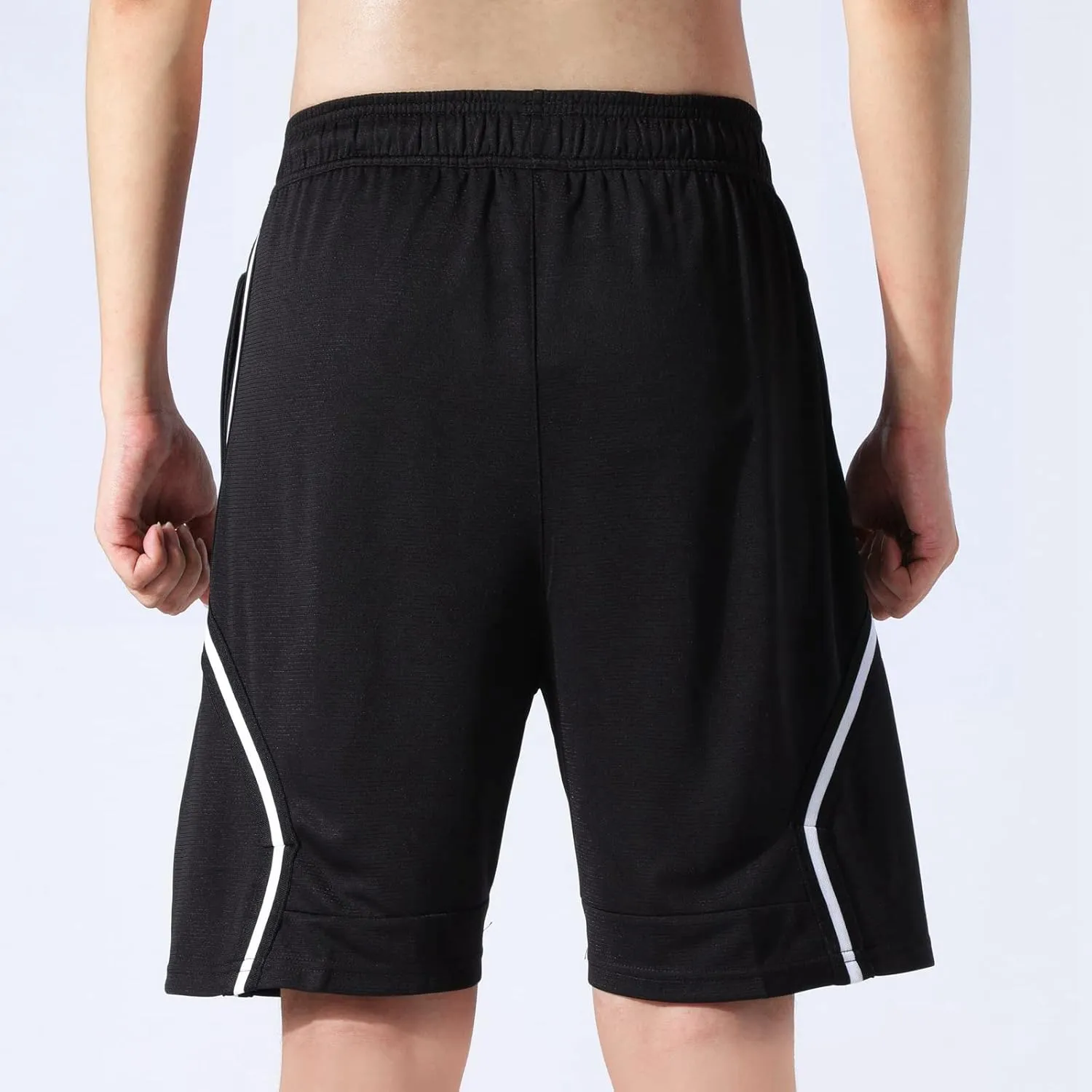 OPALOS 3 Pack Basketball Shorts for Men with Zipper Pockets,Active Athletic Shorts