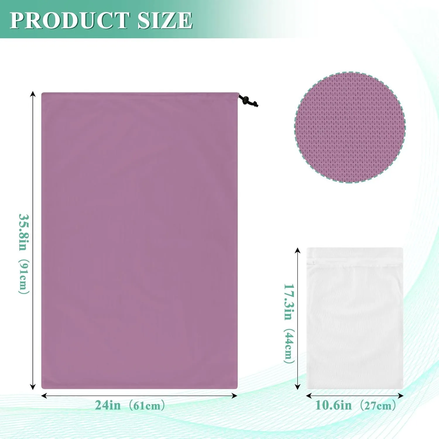Opera Mauve Bra Washing Bag, Mesh Laundry Bag, Laundry Bag for Delicates