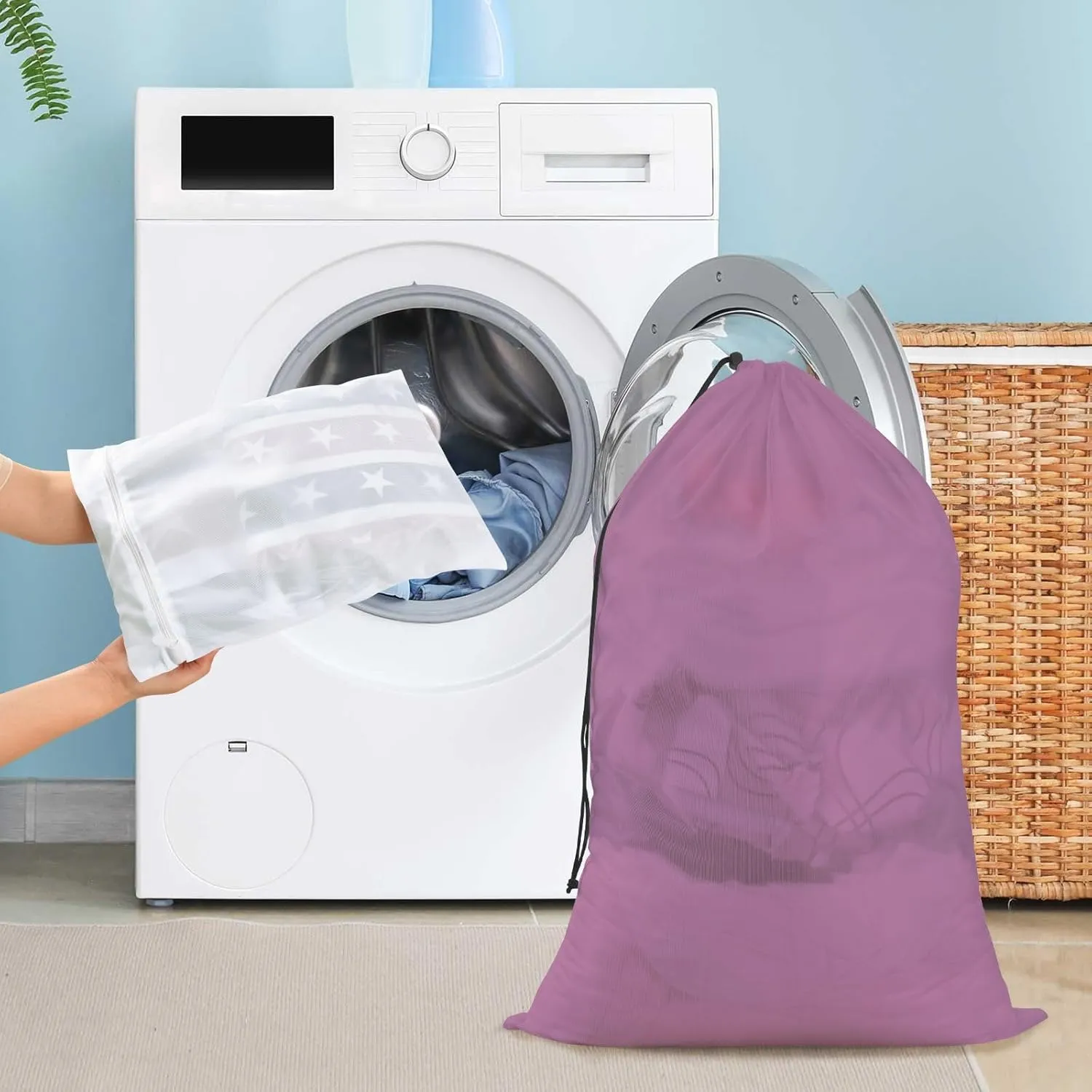 Opera Mauve Bra Washing Bag, Mesh Laundry Bag, Laundry Bag for Delicates