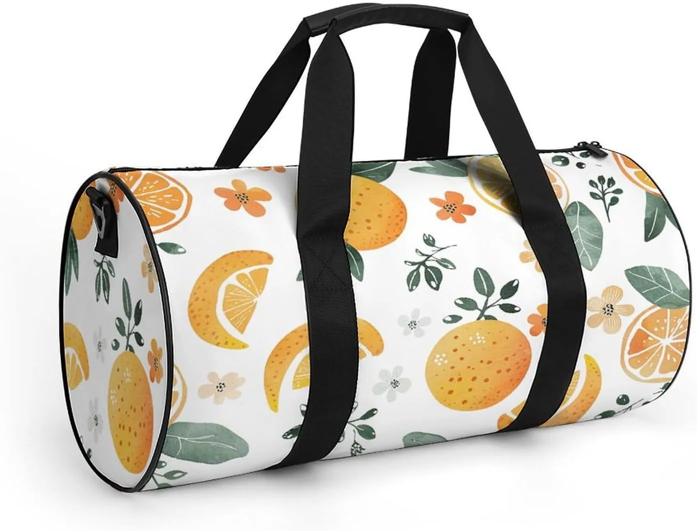 Oranges And Lemons Gym Bag Small Travel Duffle Bag with Compartment Carry On Weekender Bag for Women Men
