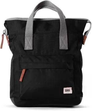 ORI LONDON Small Tote Bag Backpack - Nylon Tote Backpack for Women & Men - Wide Mouth, Chunky Zippers - The Bantry, Ash
