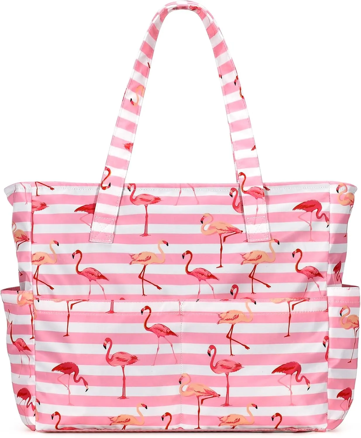 oscaurt Beach Bags for Women Large Waterproof Sandproof Beach Tote Swim Pool Bag with Zipper for Travel Vacation Essentials