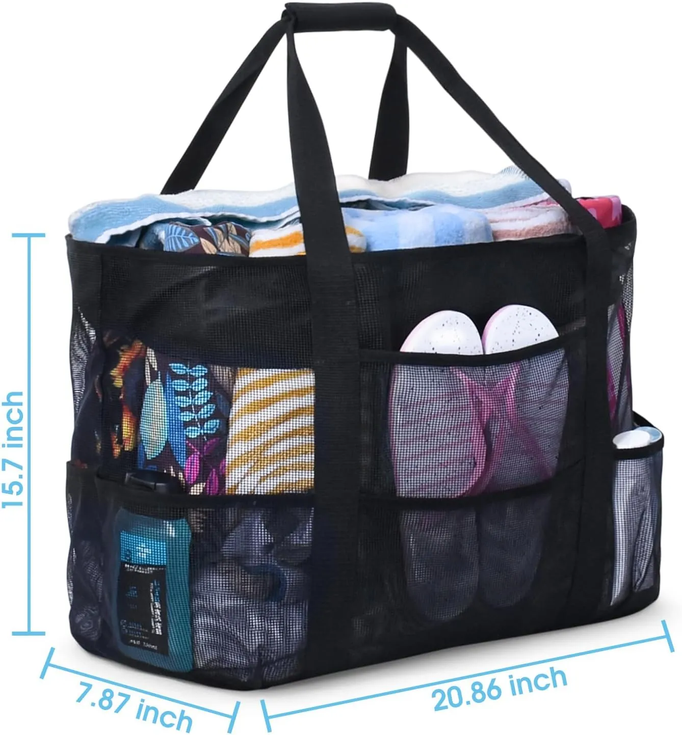 oscaurt Mesh Beach Bag Extra Large Waterproof Sandproof Beach Tote Pool Swim Bag Travel Vacation Essentials
