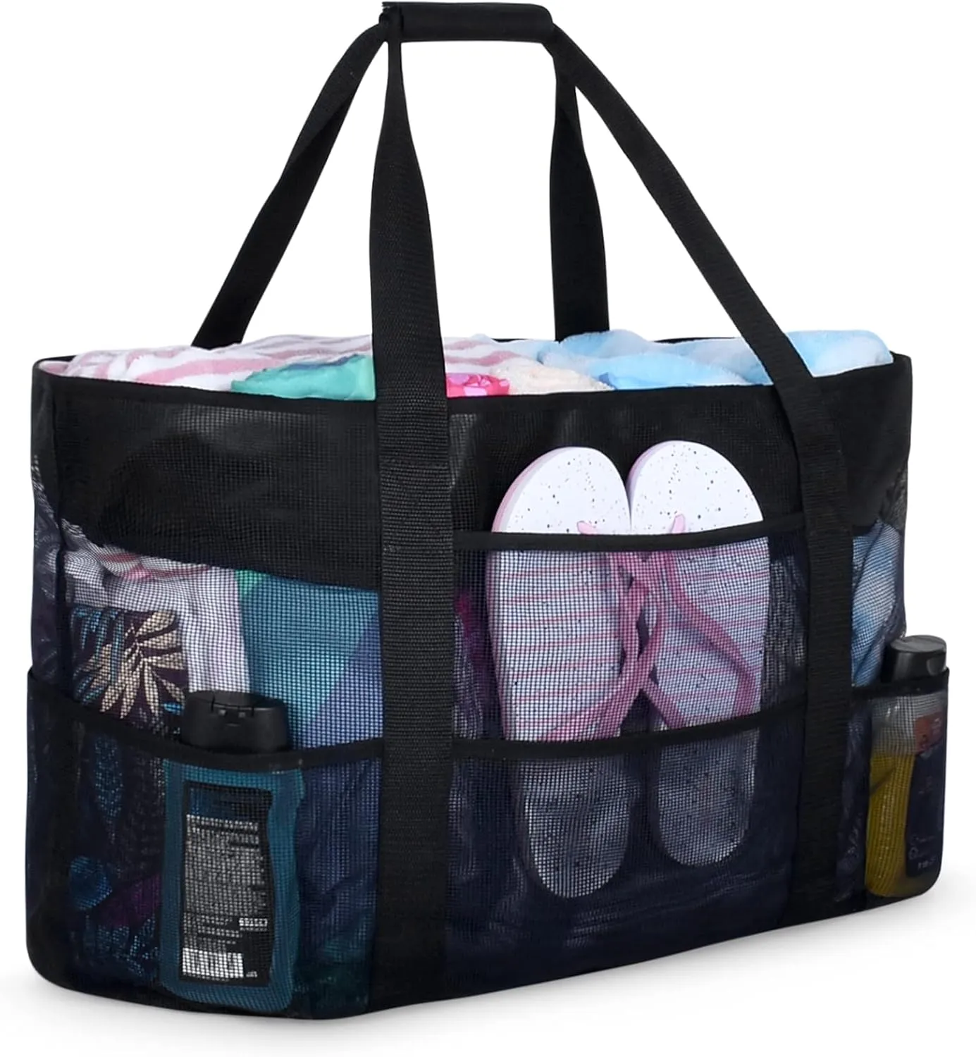oscaurt Mesh Beach Bag Extra Large Waterproof Sandproof Beach Tote Pool Swim Bag Travel Vacation Essentials