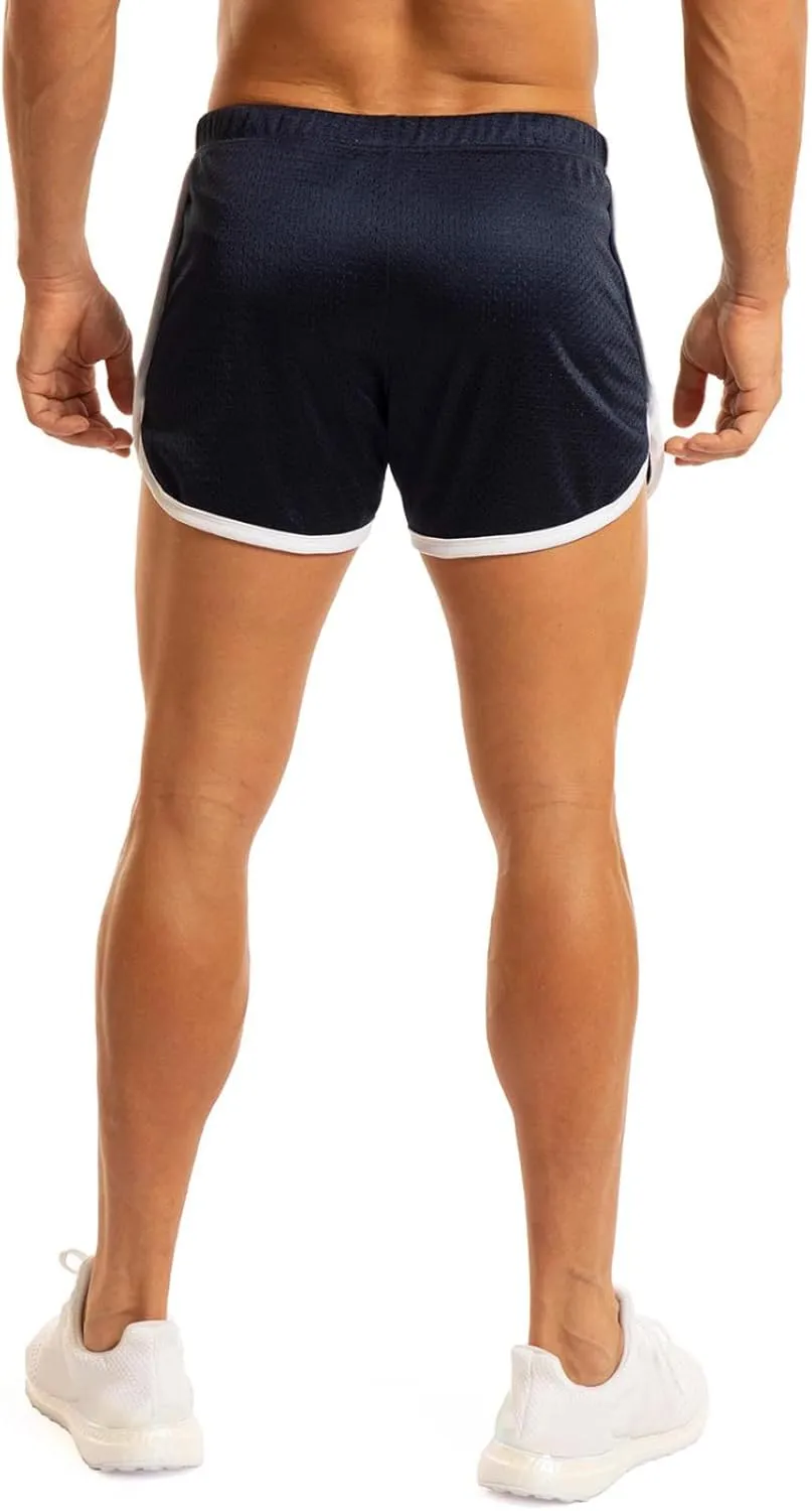 Ouber Men's Fitted Shorts Bodybuilding Workout Gym Running Tight Lifting Shorts