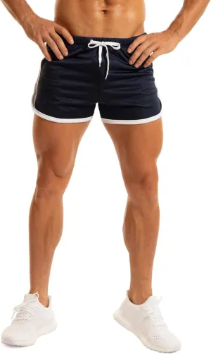 Ouber Men's Fitted Shorts Bodybuilding Workout Gym Running Tight Lifting Shorts