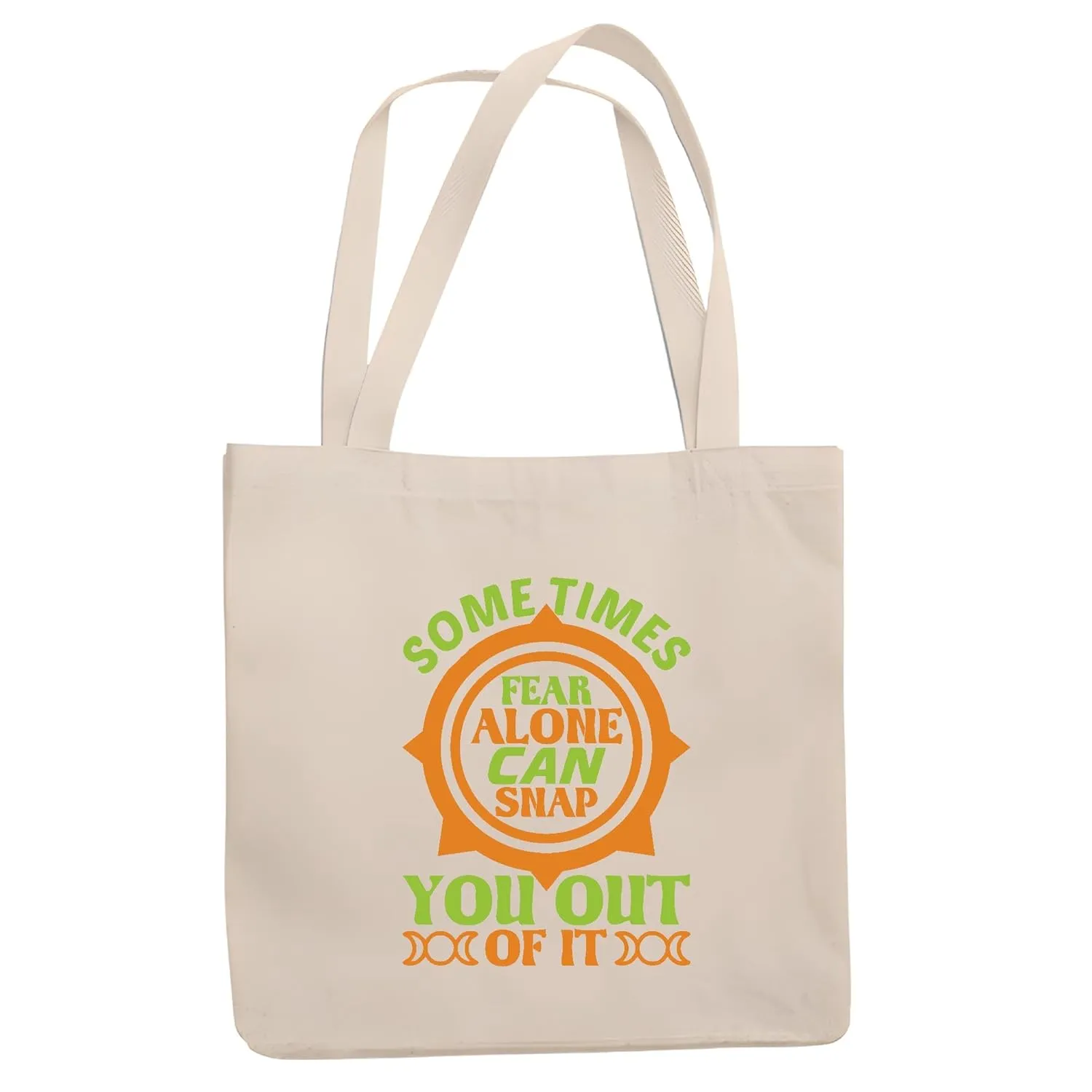 Overcome Fear with Roller Coaster Themed Gifts for Adults and Teens Natural White Multicolor Canvas Tote Bag