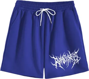 OYOANGLE Men's Graphic Drawstring Shorts Athletic Sport Gym Workout Shorts