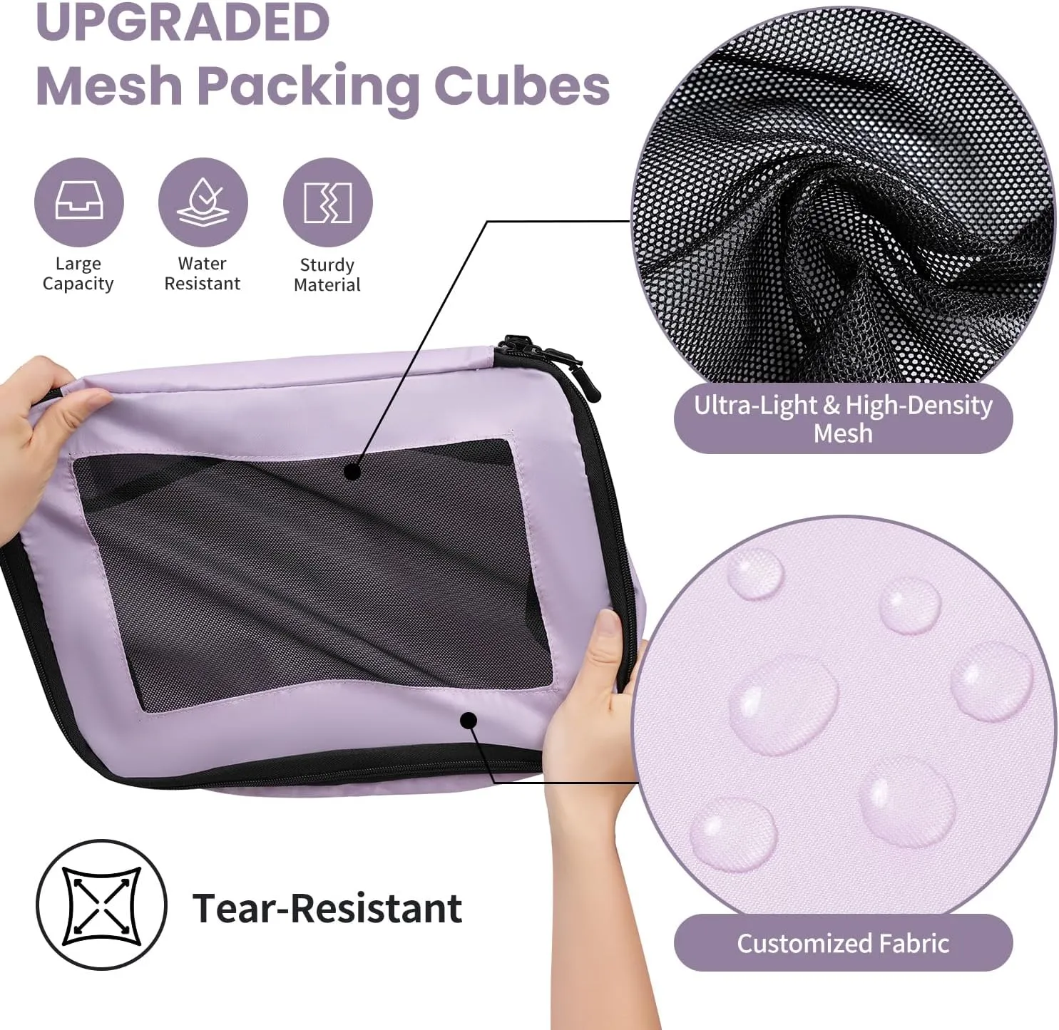 Packing Cubes for Travel | 10 Set Purple|Durable Luggage Organizer 4 Size(Extra Large, Large, Medium, Small),Comprehensive Cubes for Toiletry,Underwear, Shoe,Travel Essentials,Efficient Women Gifts