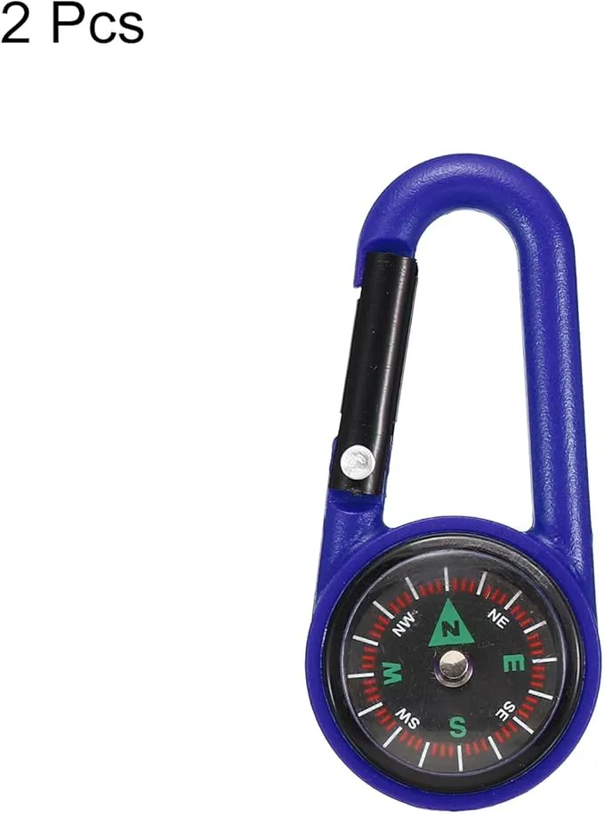 PATIKIL Keychain Compass, Camping Compass with Buckle for Hiking Hunting Travelling Party Favors