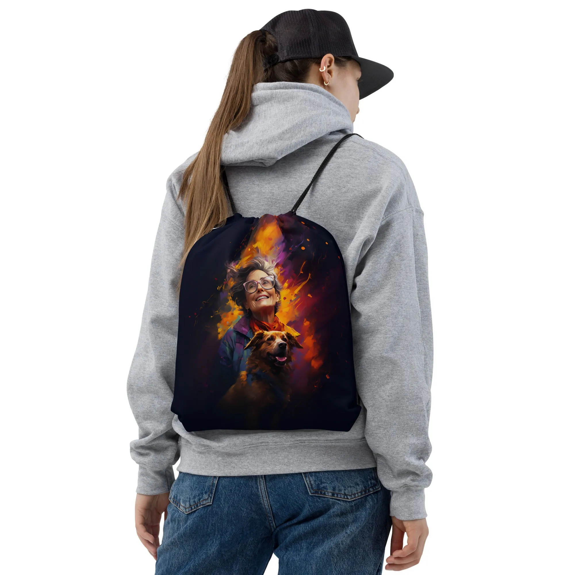 Pawfect Companion Drawstring bag