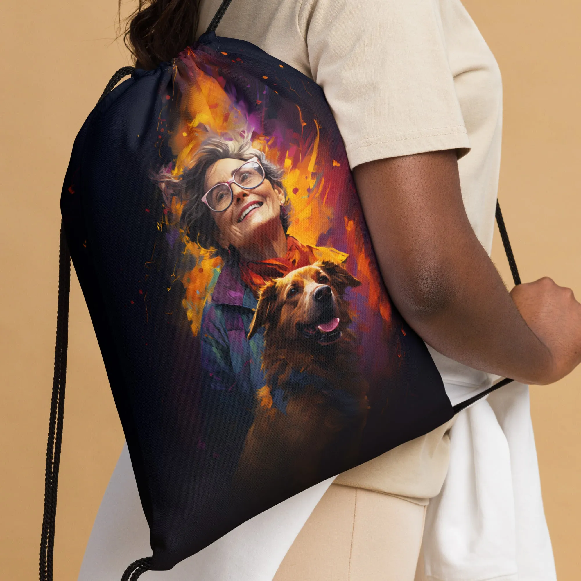 Pawfect Companion Drawstring bag