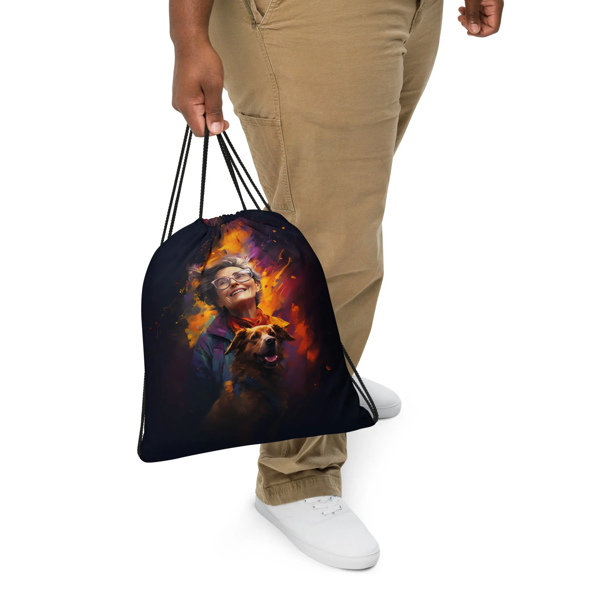 Pawfect Companion Drawstring bag