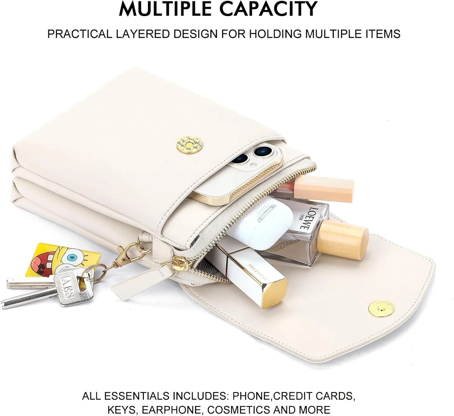 Peacocktion Small Crossbody Bags for Women, Trendy Cell Phone Cross Body Purses with Card Slots