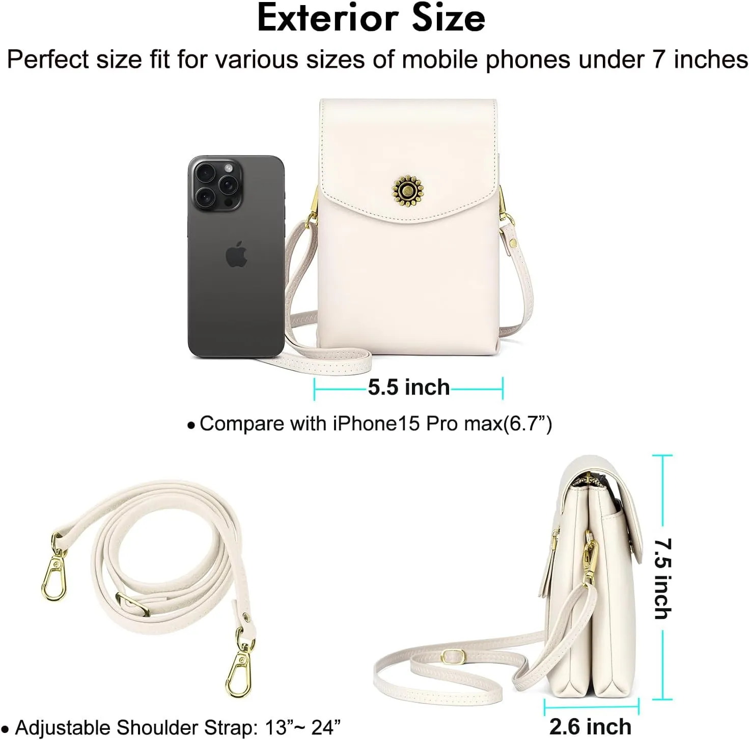 Peacocktion Small Crossbody Bags for Women, Trendy Cell Phone Cross Body Purses with Card Slots