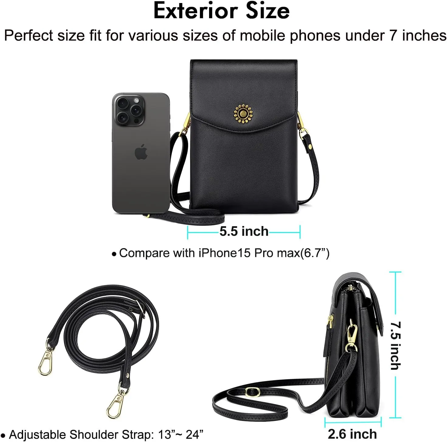 Peacocktion Small Crossbody Bags for Women, Trendy Cell Phone Cross Body Purses with Card Slots