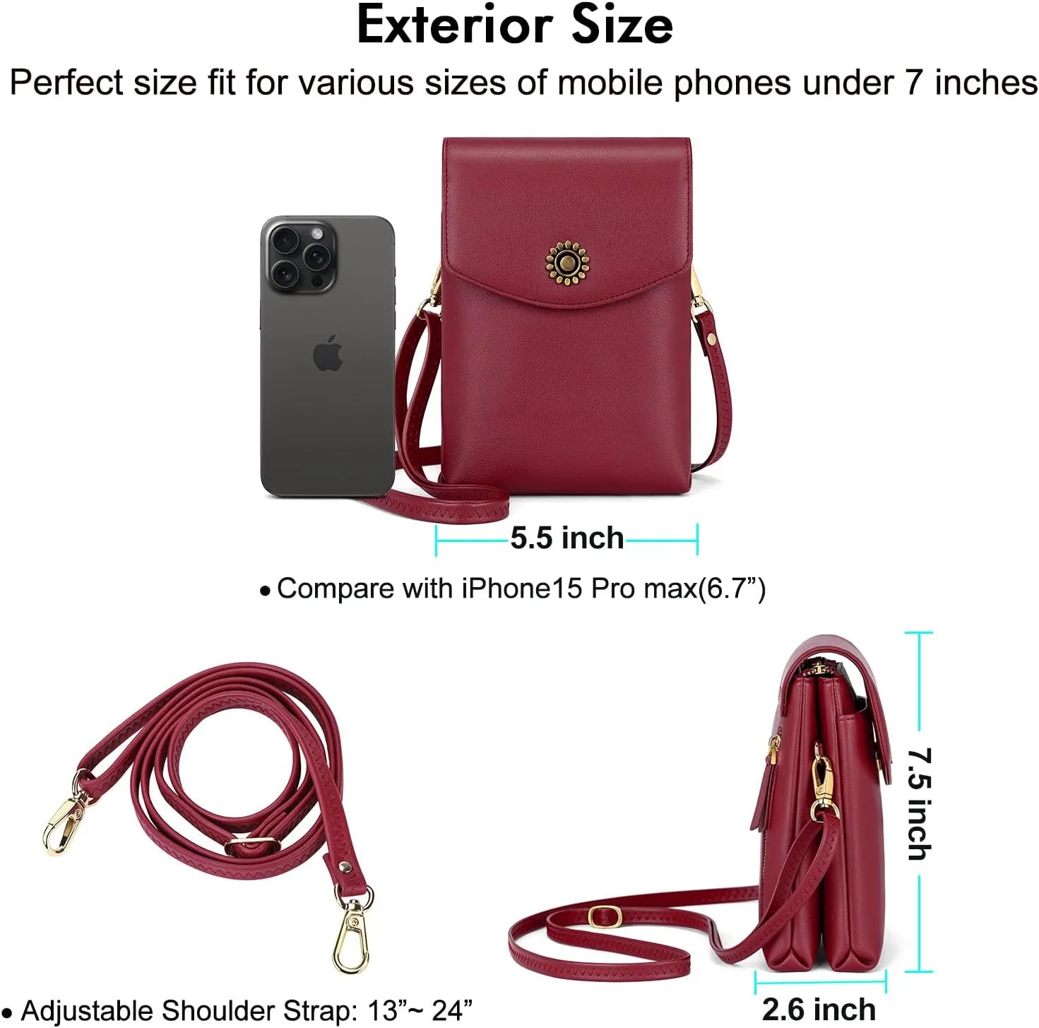 Peacocktion Small Crossbody Bags for Women, Trendy Cell Phone Cross Body Purses with Card Slots