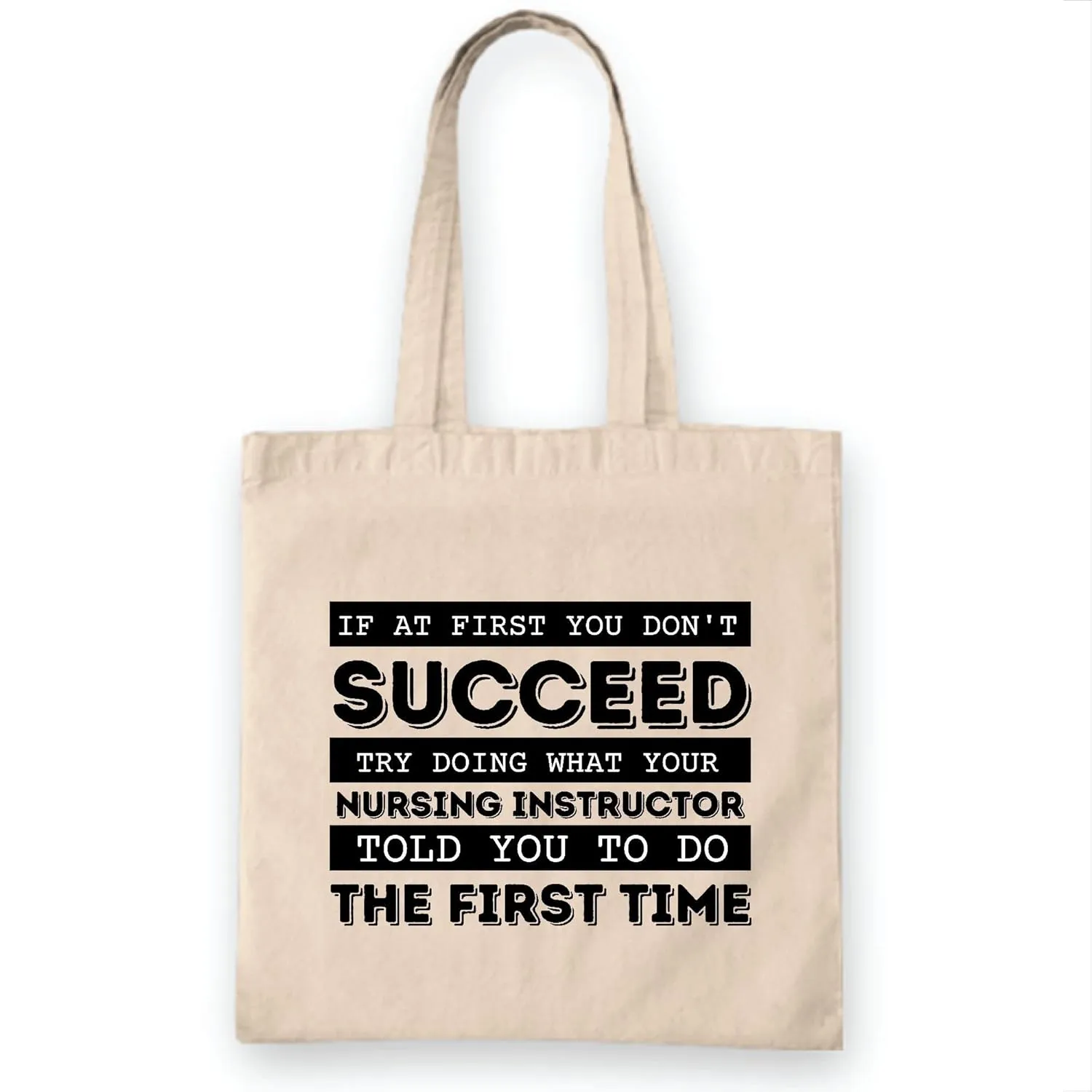 Perfect Nursing Instructor Gift Tote Bag for Educators Natural White Multicolor Canvas Tote Bag