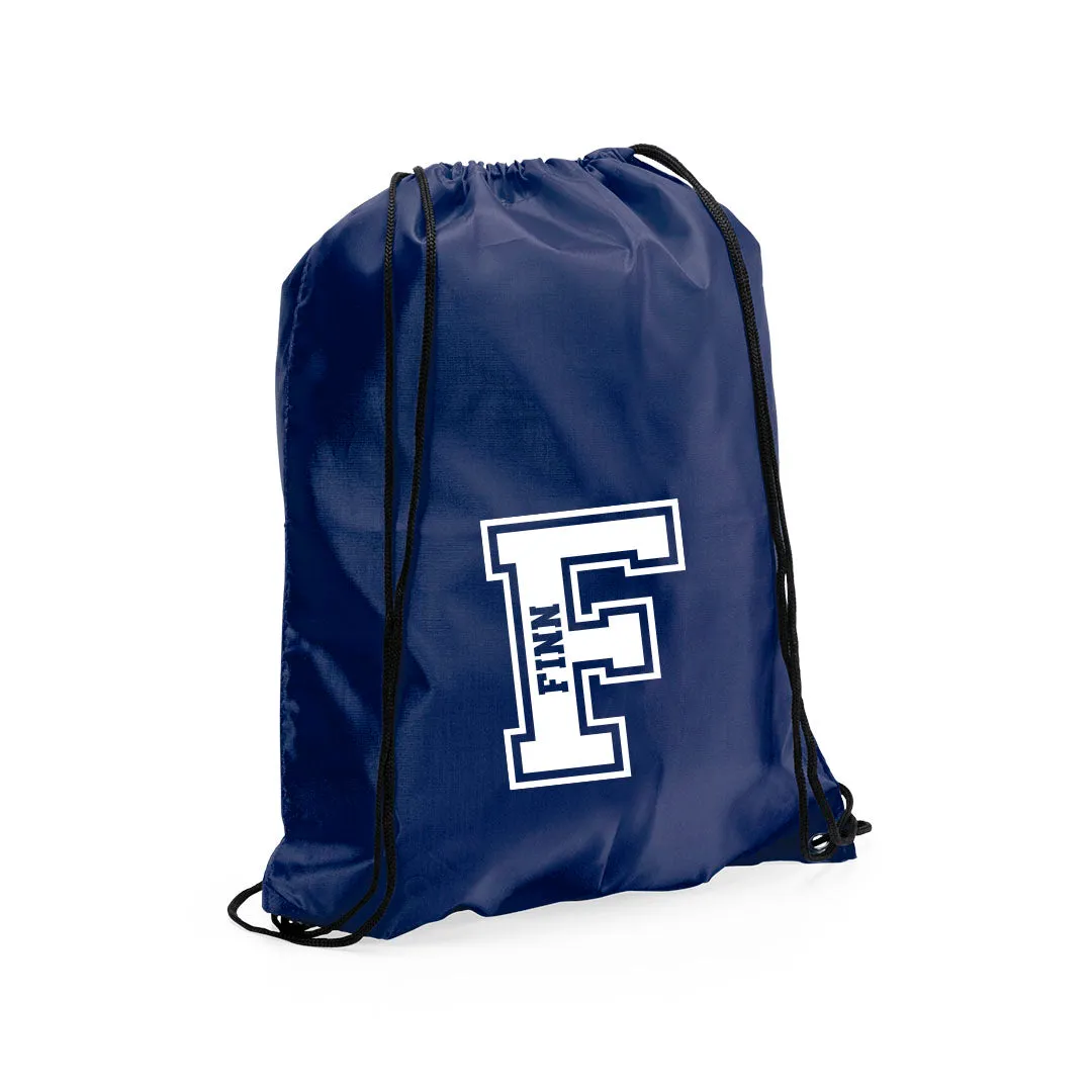 Personalised Name & Initial Children's Drawstring Bag