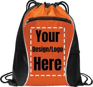 Personalized Promotional Items with Your Logo - Custom Backpack Cinch Swag Drawstring Bag