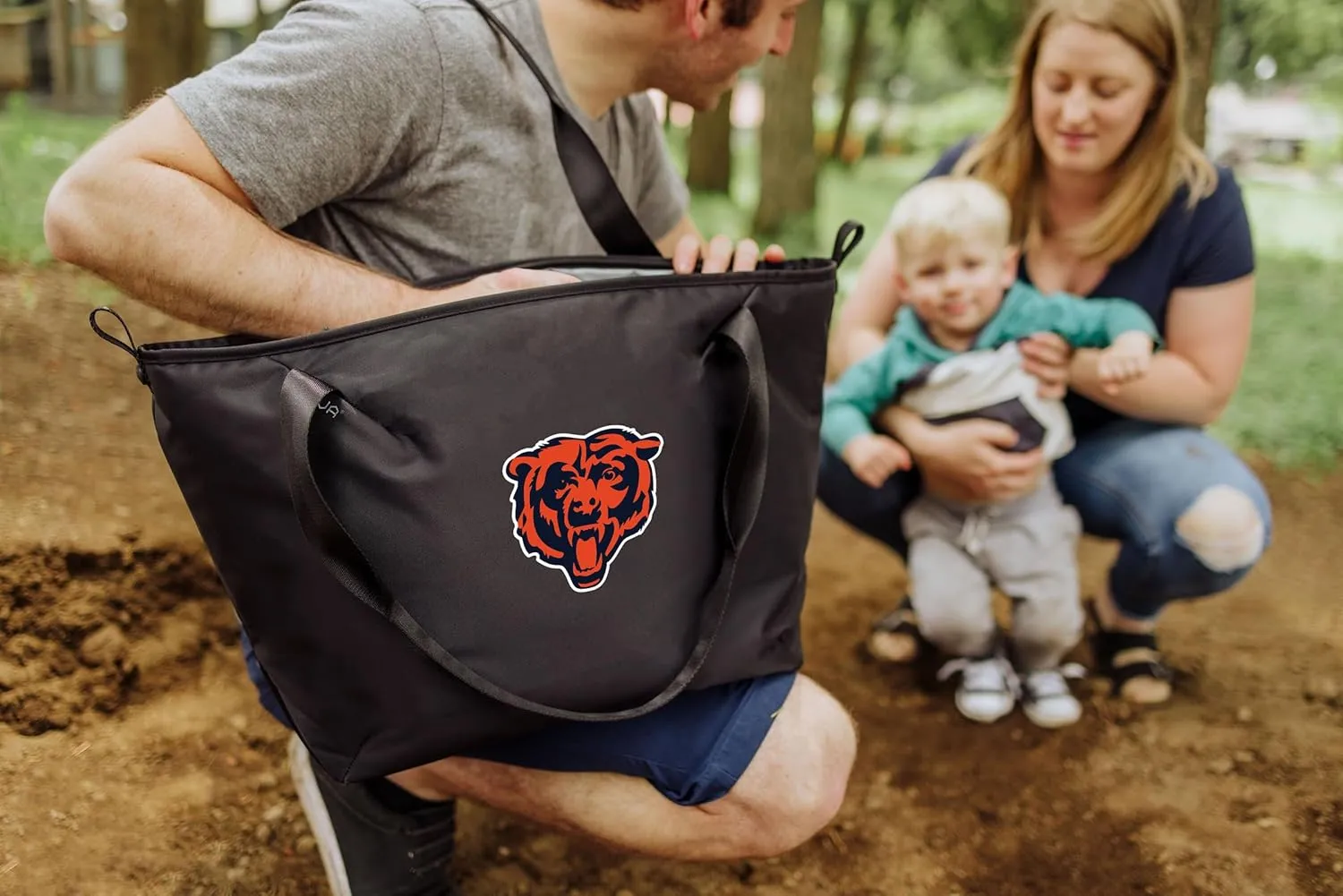PICNIC TIME NFL Tarana Cooler Tote Bag made with Recycled Materials, Soft Cooler Tote Bag