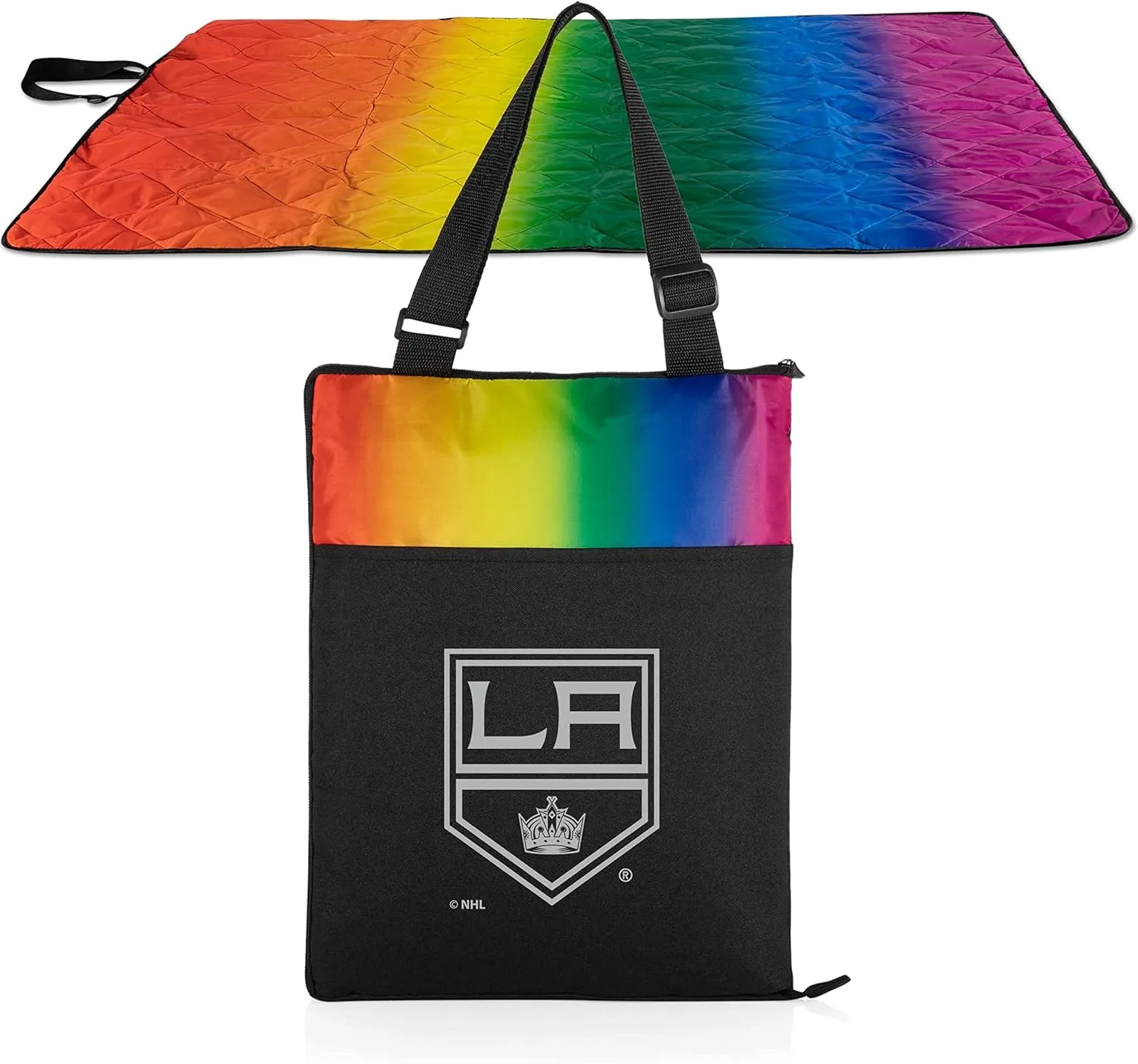 PICNIC TIME NHL Unisex-Adult NHL Vista Outdoor Picnic Blanket & Tote, Beach Blanket, Camping Blanket