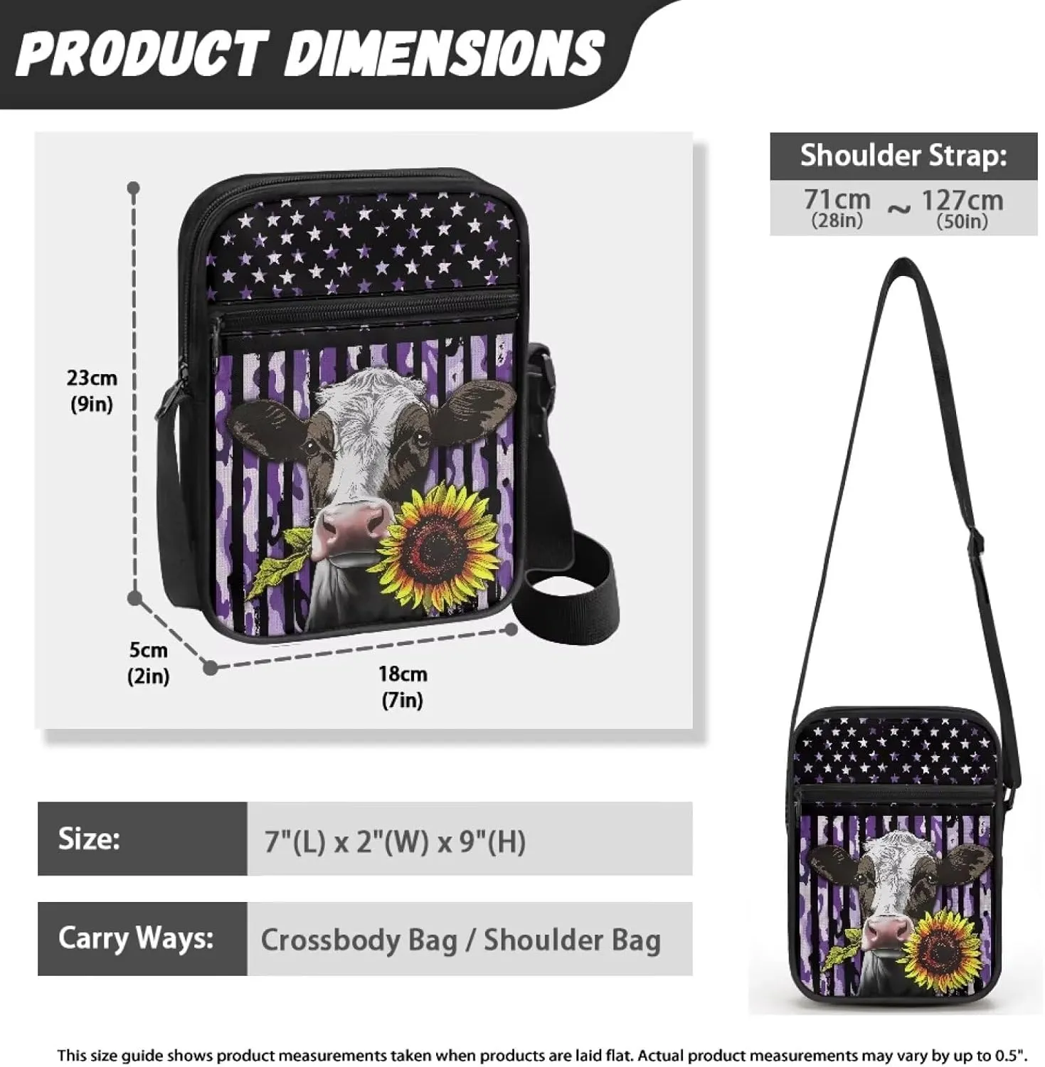 Poceacles Small Sling Bag Cross Body Purse Shoulder Messenger Bag for Women Men Zipper Phone Handbags Waist Bag Crossbody Bag