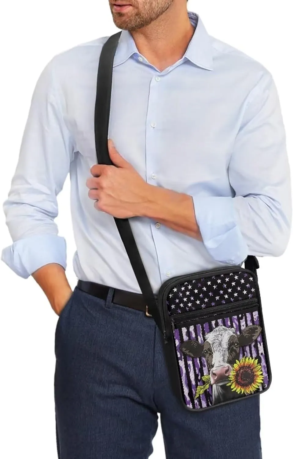 Poceacles Small Sling Bag Cross Body Purse Shoulder Messenger Bag for Women Men Zipper Phone Handbags Waist Bag Crossbody Bag