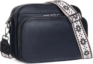 POIUGOYA Crossbody Purses for Women Trendy,Vegan Leather Medium Crossbody Bag,Women's Crossbody Travel Purse Built in Wallet
