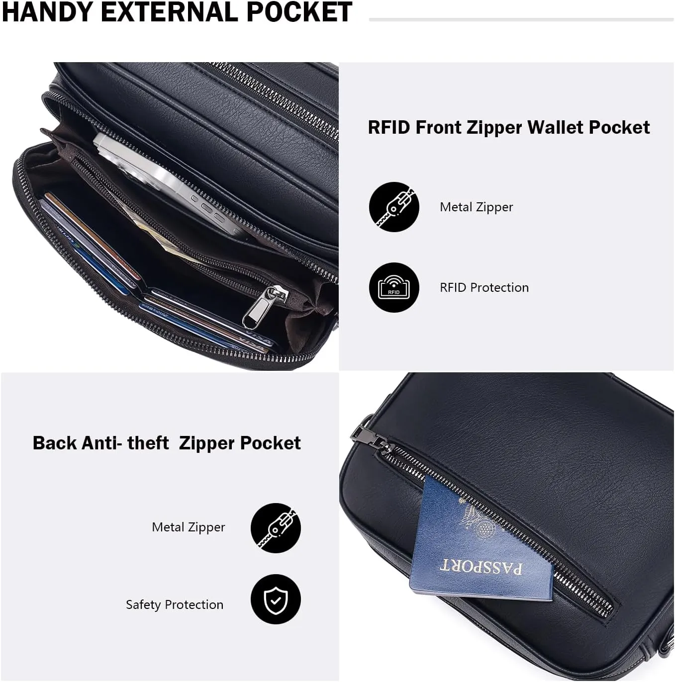 POIUGOYA Crossbody Purses for Women Trendy,Vegan Leather Medium Crossbody Bag,Women's Crossbody Travel Purse Built in Wallet