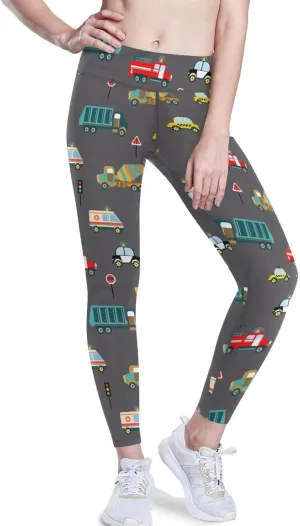 Polka Dot High Waisted Leggings for Women - Full Length Capri Buttery Soft Yoga Pants for Workout Athletic