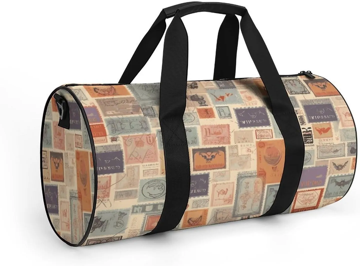 Postal Stationery Gym Bag Small Travel Duffle Bag with Compartment Carry On Weekender Bag for Women Men