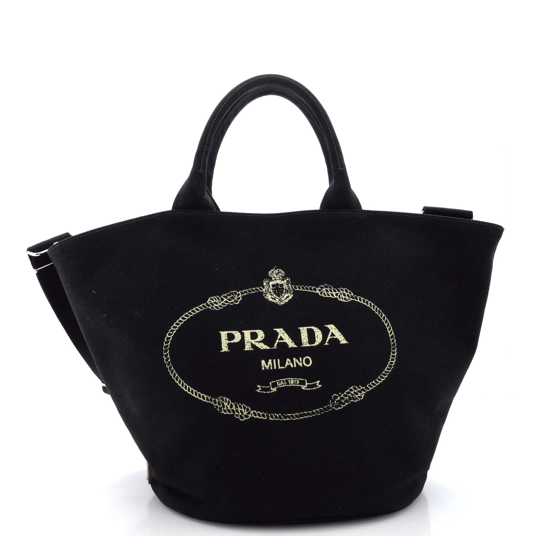 Prada Canapa Convertible Shopping Tote Canvas Medium