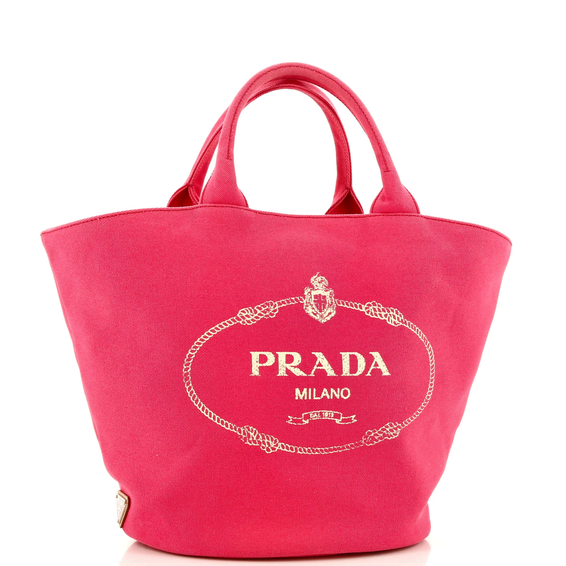 Prada Canapa Convertible Shopping Tote Canvas Medium