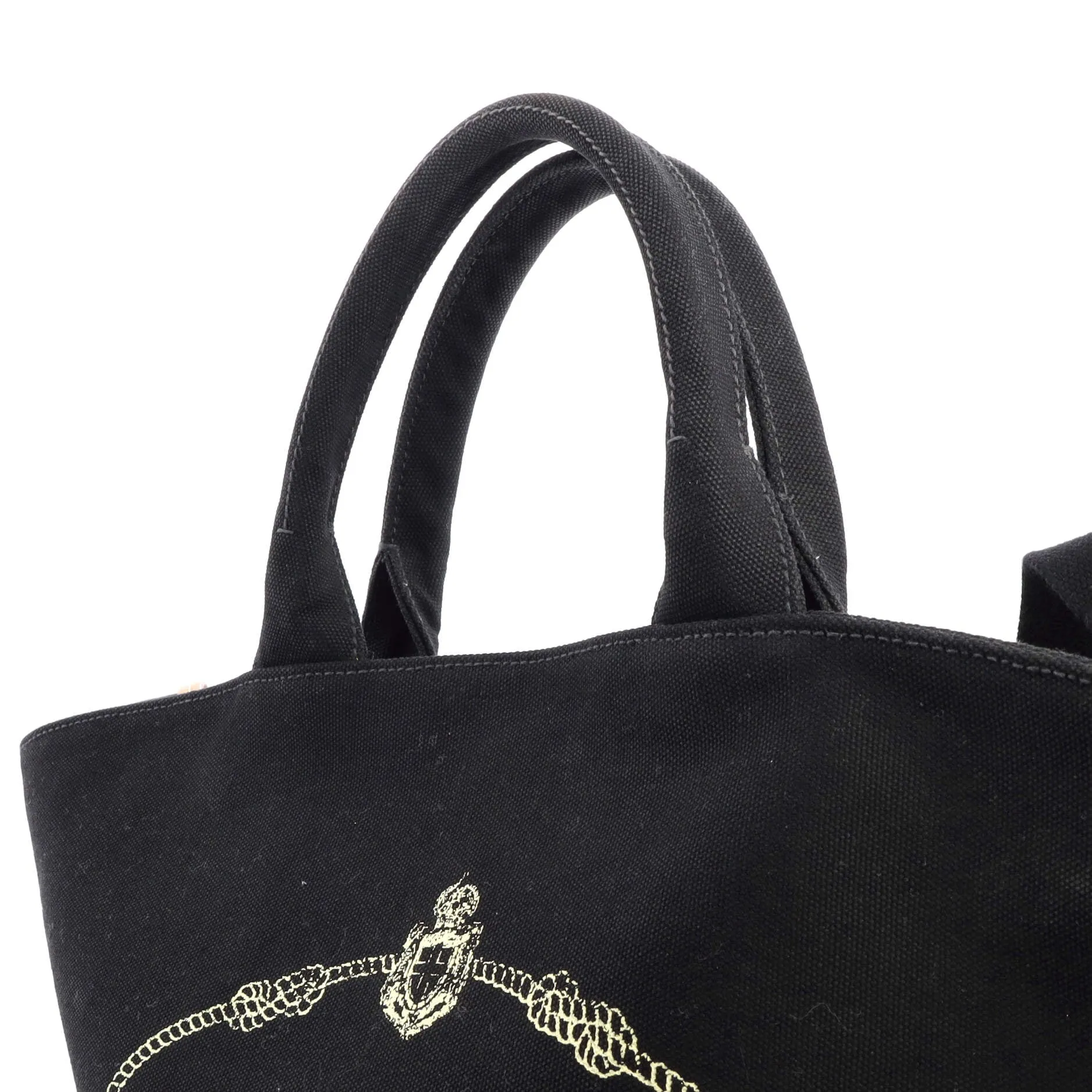 Prada Canapa Convertible Shopping Tote Canvas Medium