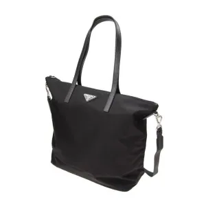 Prada Tessuto Nylon Black Convertible Shopping Tote 1BG189
