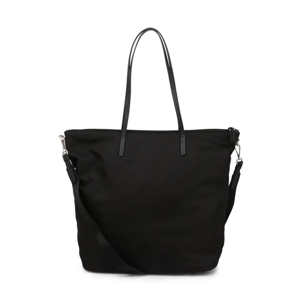 Prada Tessuto Nylon Black Convertible Shopping Tote 1BG189