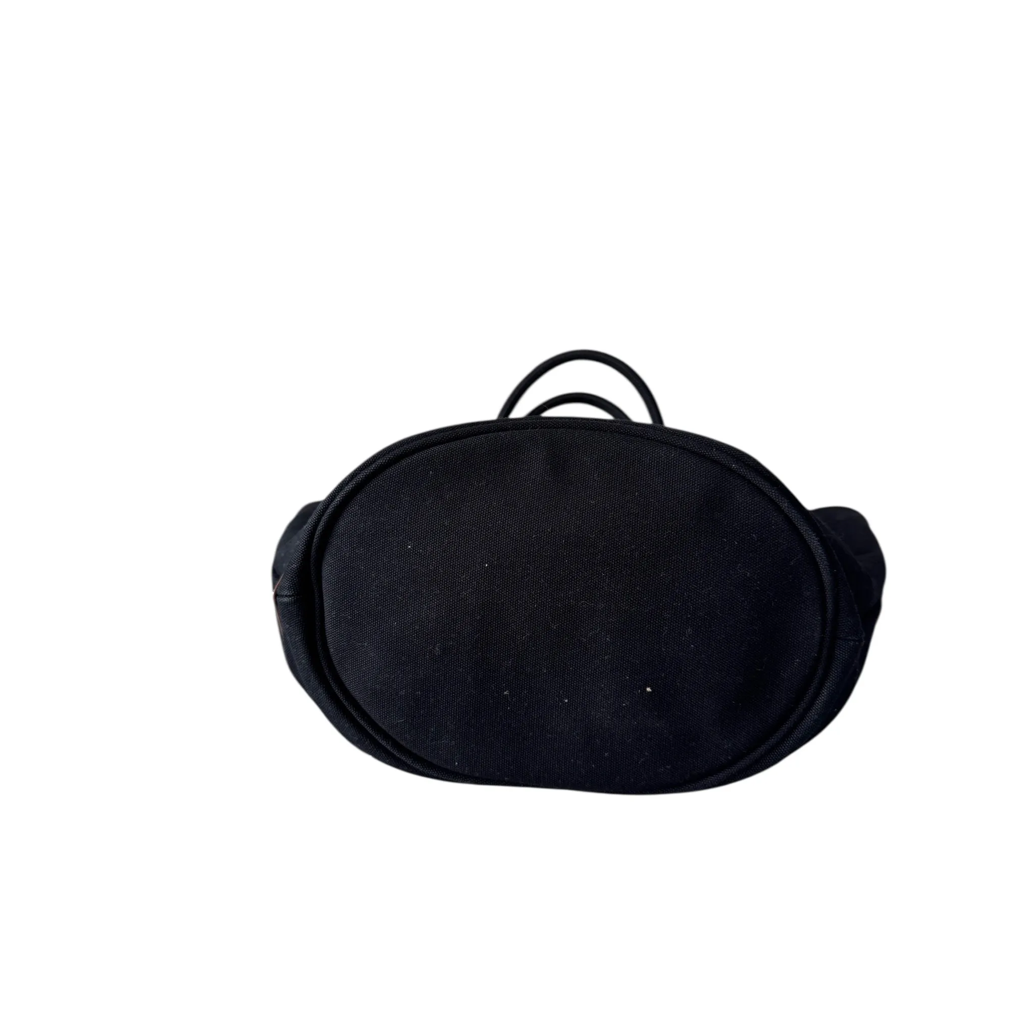 PRE-OWNED Black Canvas Canapa Convertible Medium Shopping Tote Bag