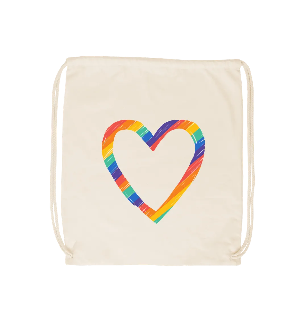 Pride Heart Drawstring Bag