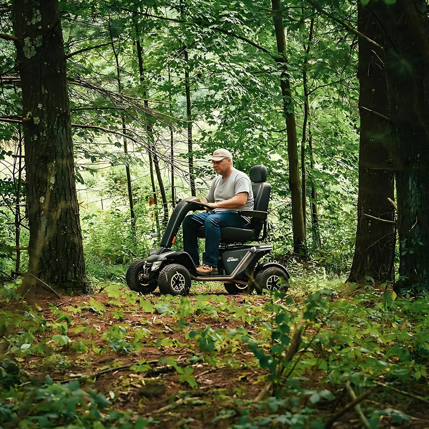 Pride Mobility Baja Wrangler 2 Outdoor Scooter - Comfort Mobility for Adults, 450 Lbs Weight Capacity, 75 Ah Battery, Desert Sand, 16" x16-18 Seat Size - BA400