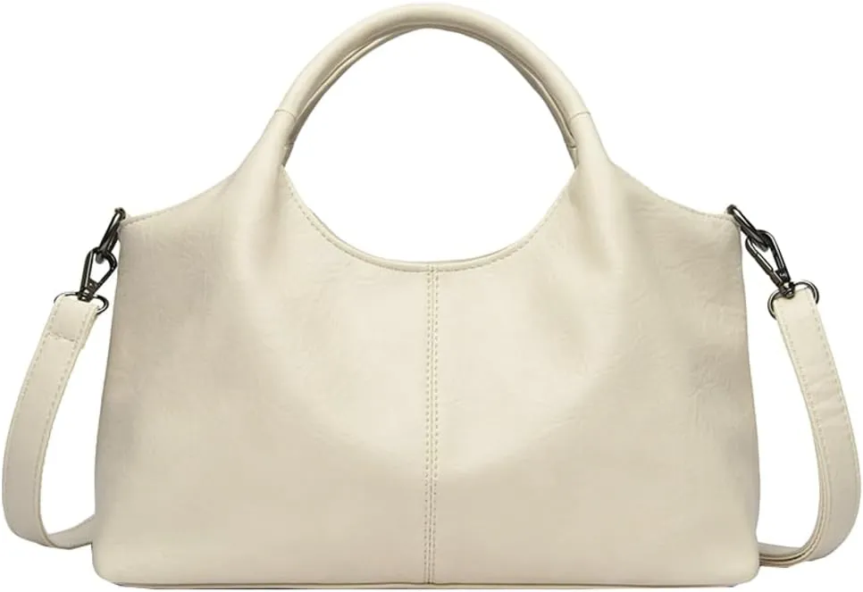 PU Leather Crossbody Bag Women Commuting Satchel Trendy Tote Purse Travel Shopping