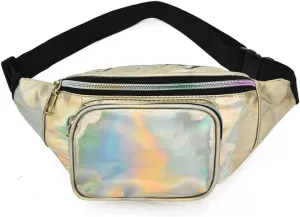 PU Waist Pack Women's Sports Running Chest Crossbody Bag Small Body Bag(white-Dinosaur Doodle4)