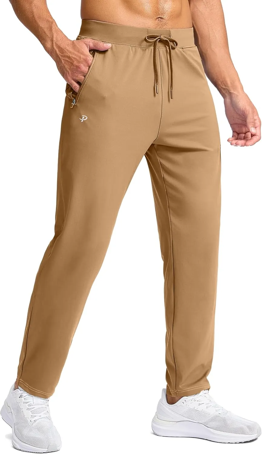Pudolla Men's Lightweight Sweatpants with Pockets Ultra 4-Way Stretch Soft Joggers for Gym Workout Runing Athletic Pants