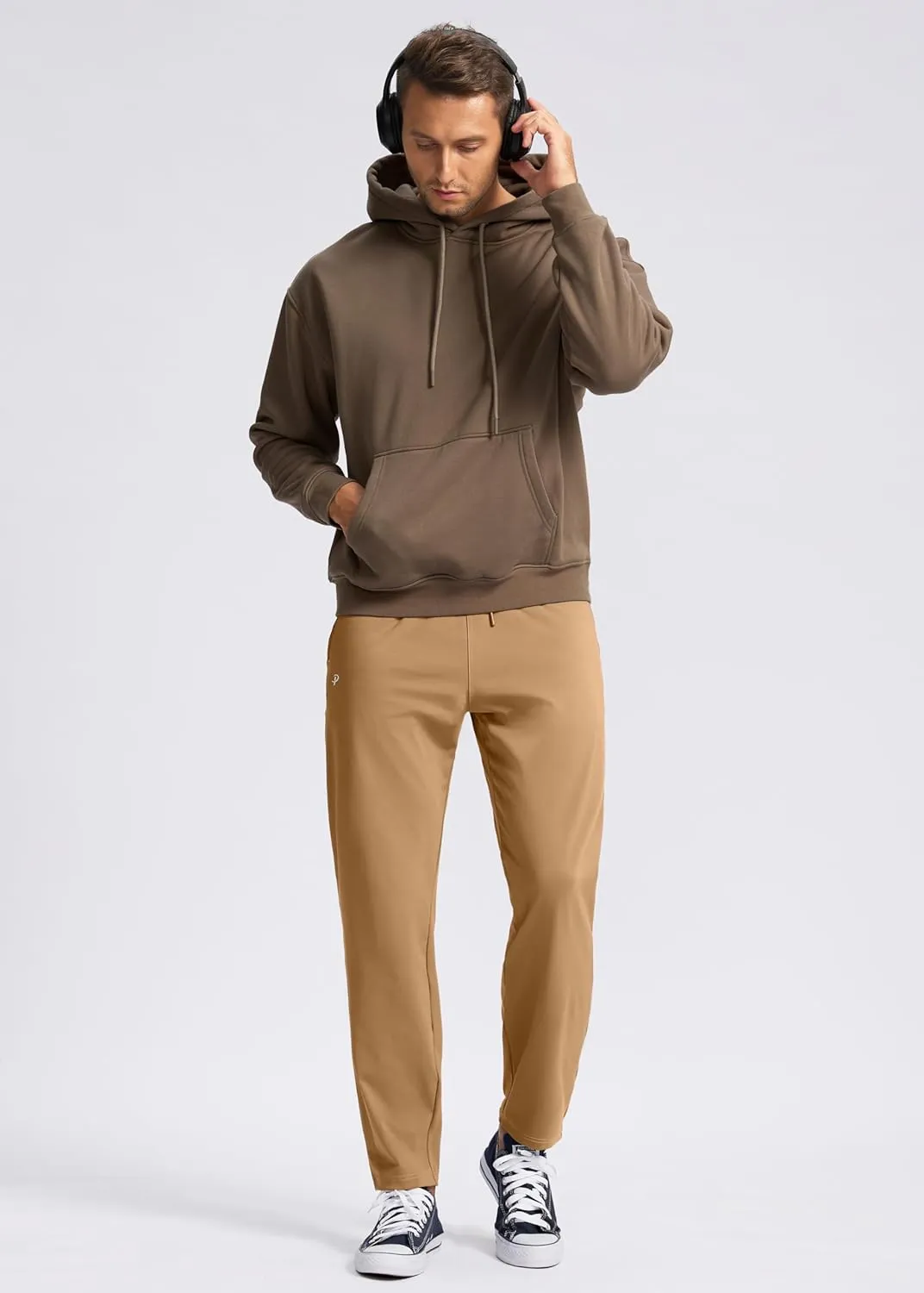 Pudolla Men's Lightweight Sweatpants with Pockets Ultra 4-Way Stretch Soft Joggers for Gym Workout Runing Athletic Pants